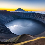 인도네시아 화산 탐험 - Sunrise at Bromo Crater**

"Majestic sunrise over Mount Bromo crater, viewed from the summit. Volcan...